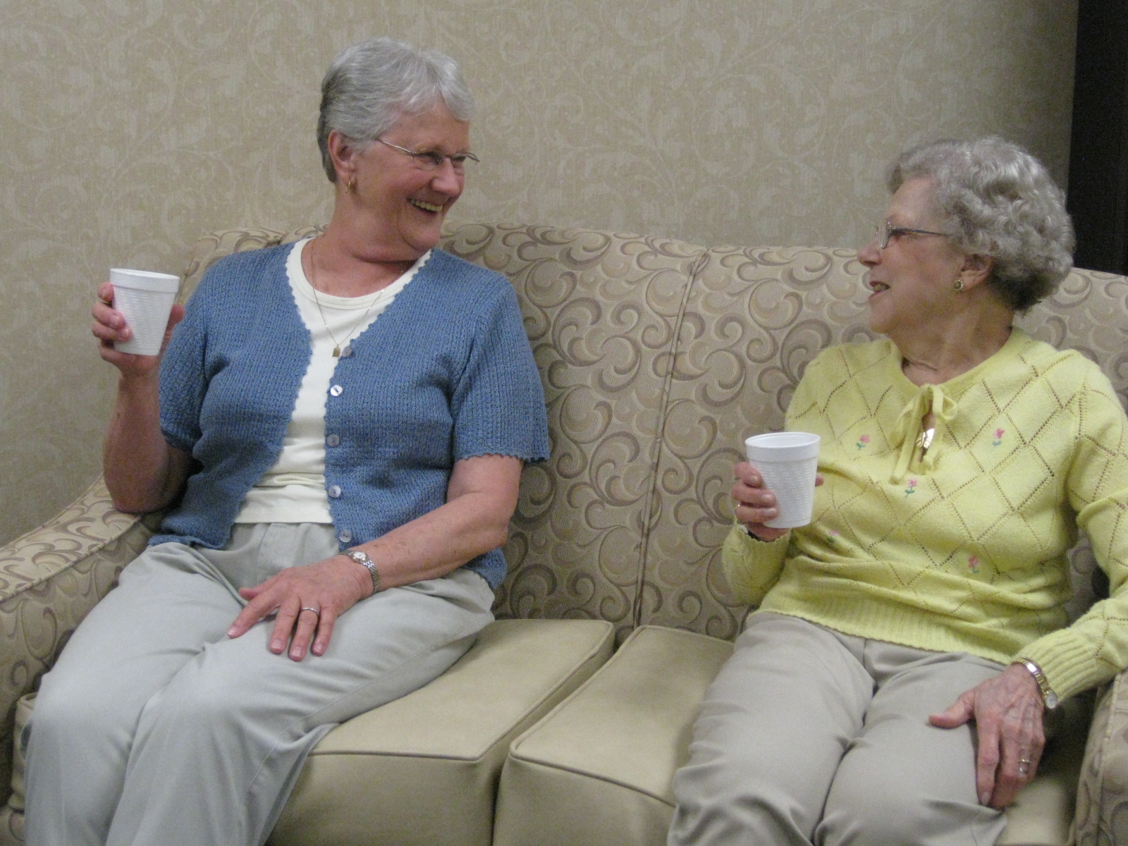  Residents Chatting Over Coffee