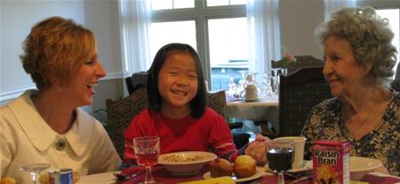  Three Generations At Breakfast