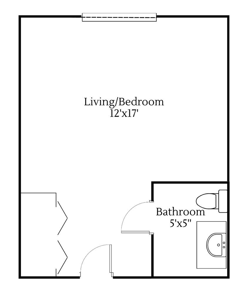 Personal Care Room w/ Half Bath