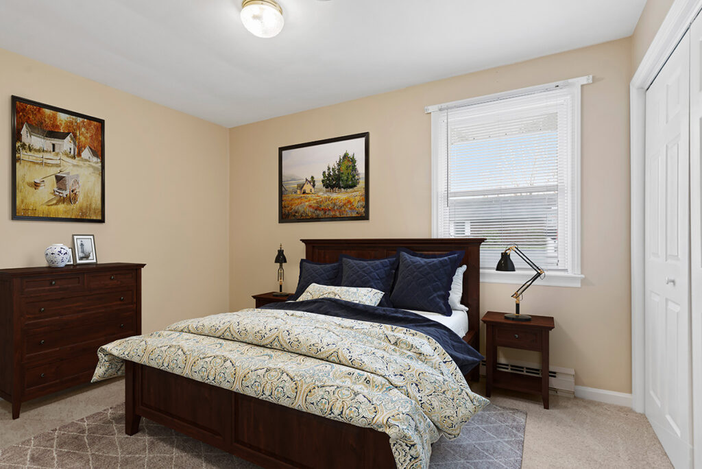 spacious bedroom with large bed at Lebanon Valley Home